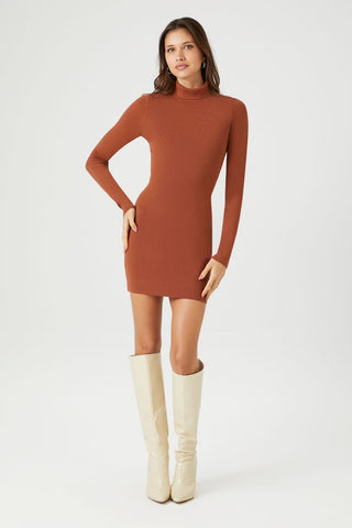 Turtleneck Mini Sweater Dress