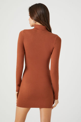 Turtleneck Mini Sweater Dress