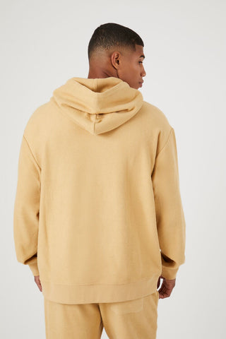 Textured Toggle Drawstring Hoodie