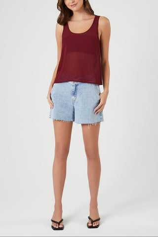 Chiffon Scoop Tank Top