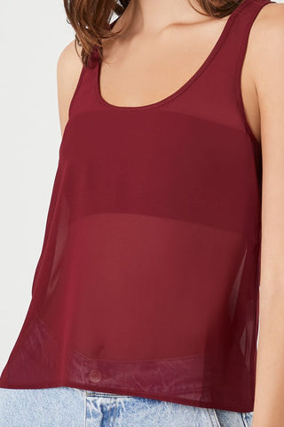 Chiffon Scoop Tank Top