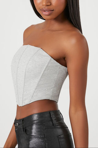 Cropped Corset Tube Top