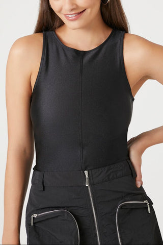 Seamed Sleeveless Bodysuit