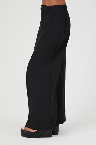 Twill Split-Hem Maxi Skirt