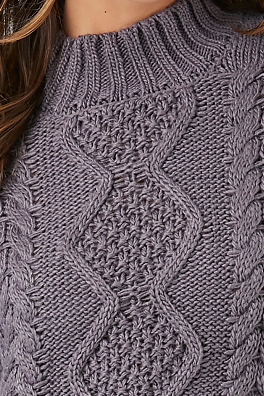  Forever 21 Cable Knit Sweater Mini Dress - charcoal-swatch - Bonton