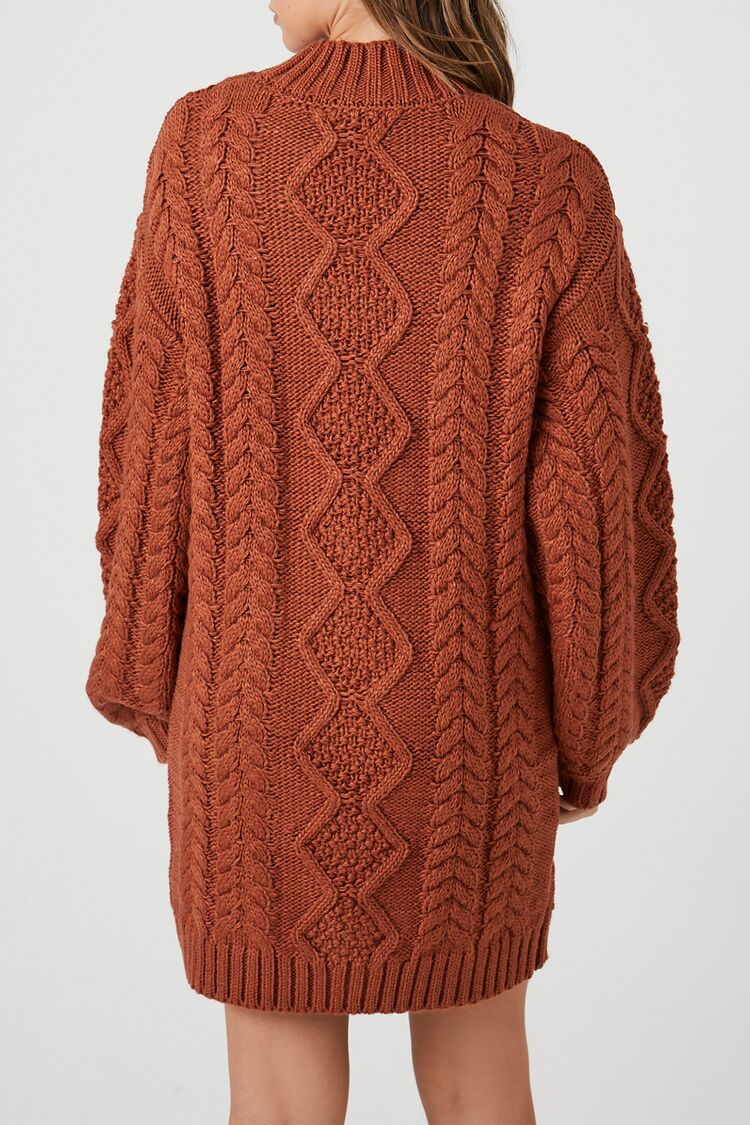  Forever 21 Cable Knit Sweater Mini Dress - charcoal-swatch - Bonton