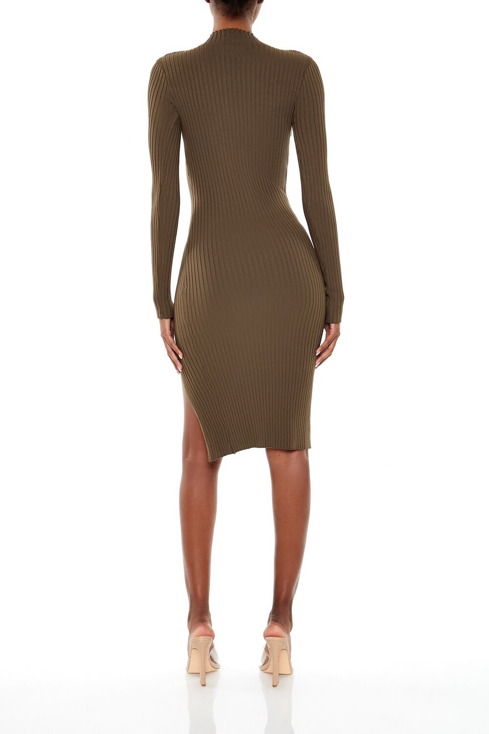Ribbed Knit Midi Sweater Dress in Black | Size: XL by Bonton Ribbed Knit Midi Sweater Dress in Black | Size: XL by Bonton