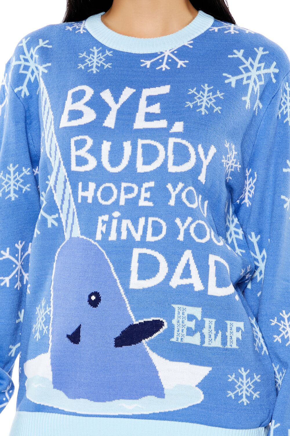  Forever 21 Mr Narwhal Christmas Sweater - blue multi - Bonton