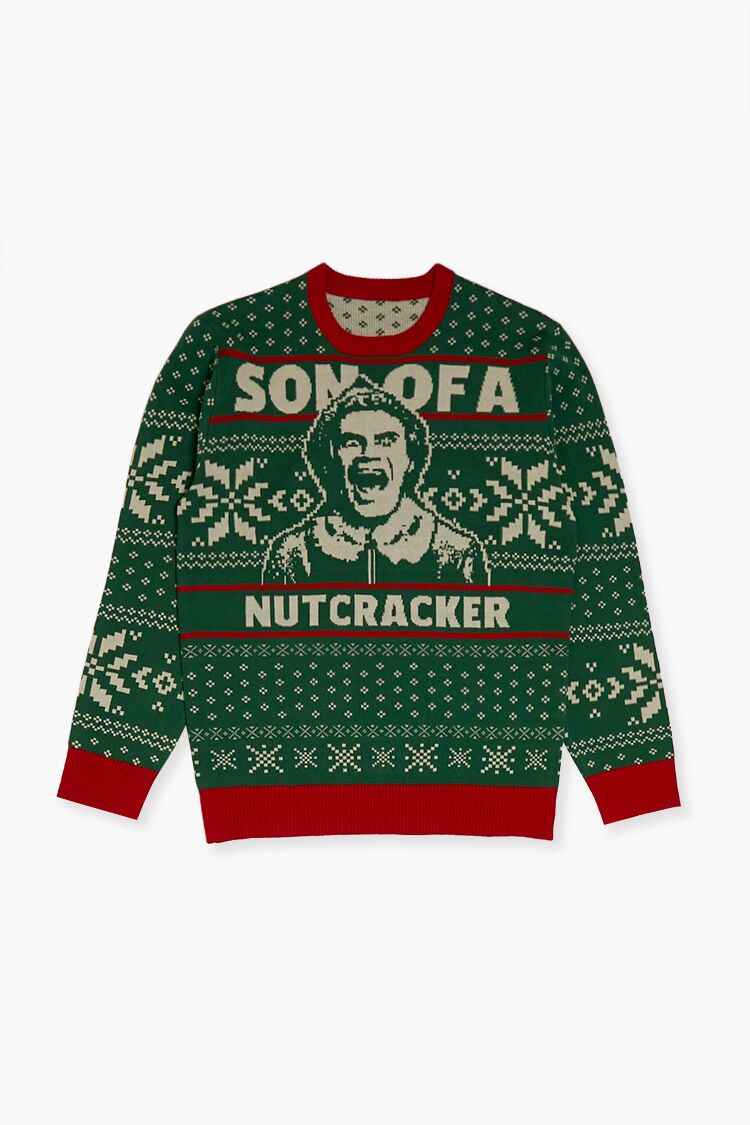  Forever 21 Son of a Nutcracker Elf Christmas Sweater - green multi - Bonton