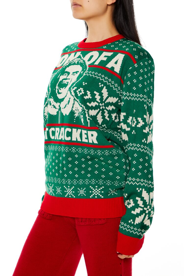  Forever 21 Son of a Nutcracker Elf Christmas Sweater - green multi - Bonton