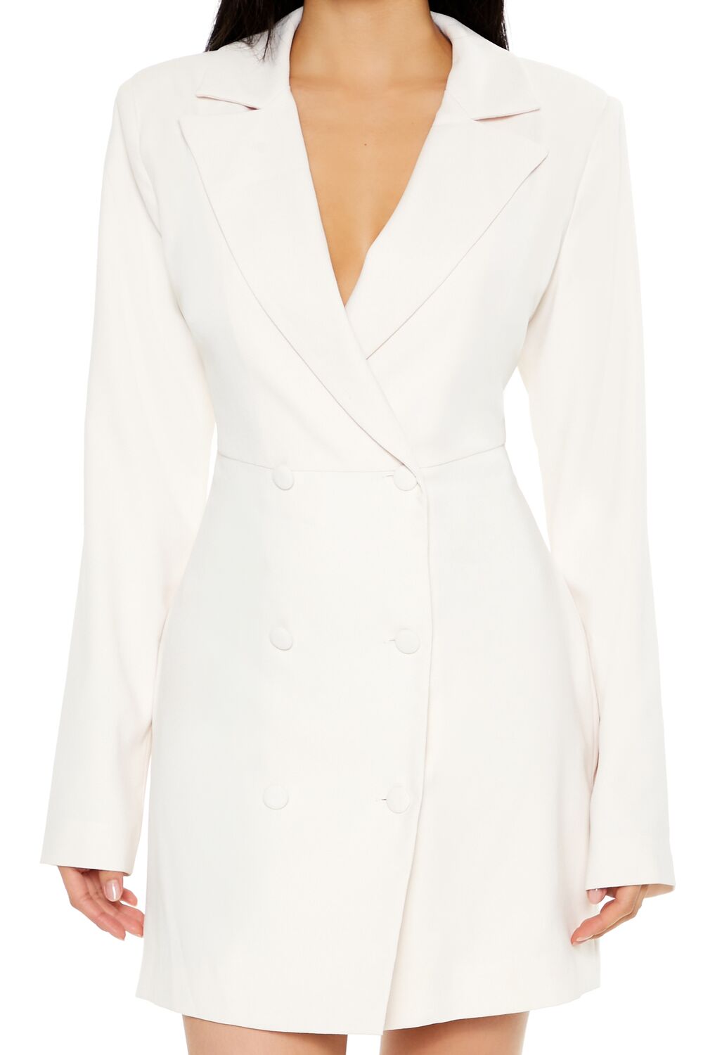  Forever 21 Double-Breasted Blazer Dress - black-swatch - Bonton