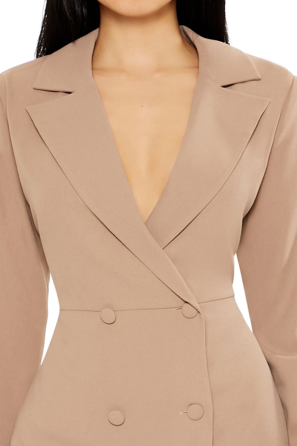  Forever 21 Double-Breasted Blazer Dress - black-swatch - Bonton