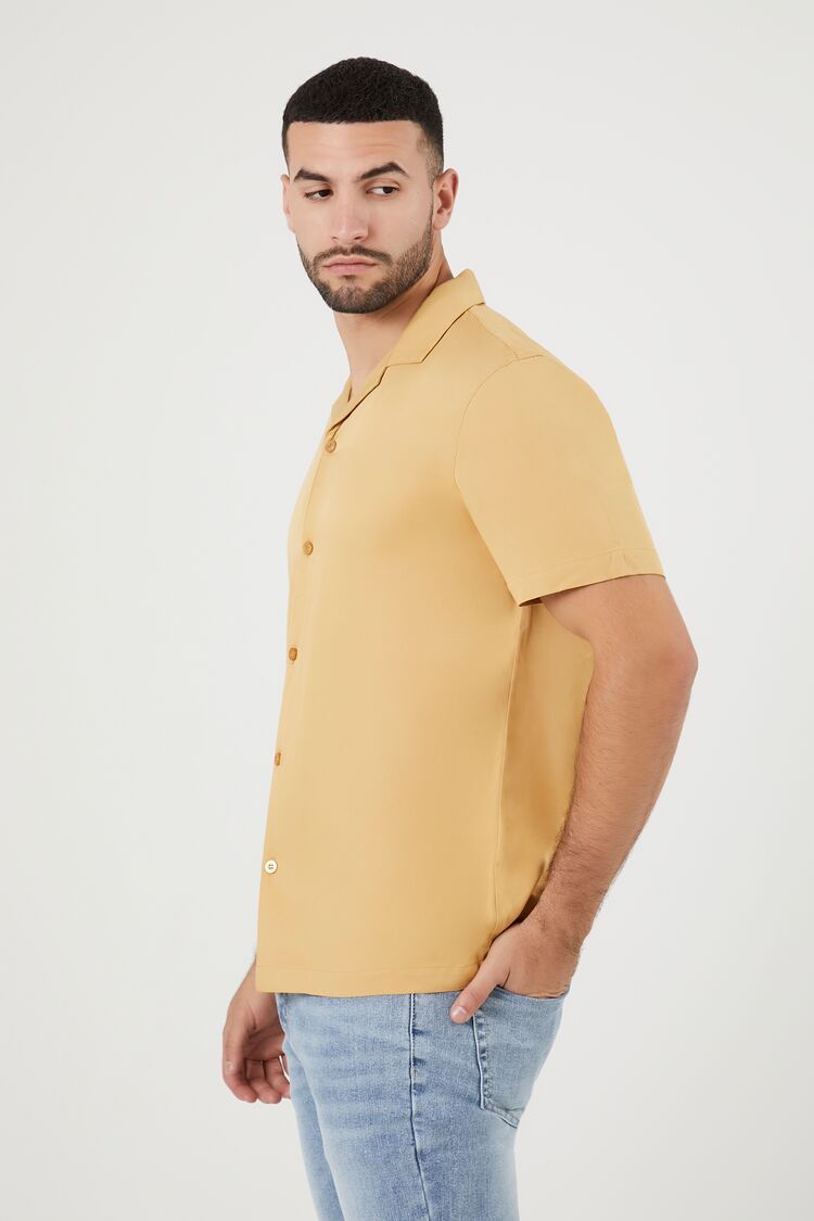  Forever 21 Rayon Short-Sleeve Shirt - camel - Bonton