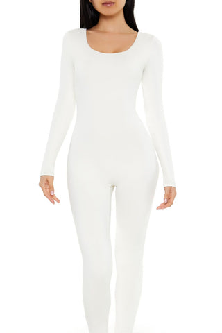 Contour Sculpt Long-Sleeve Jumpsuit