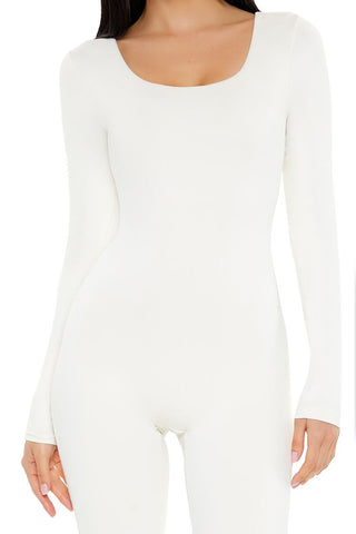 Contour Sculpt Long-Sleeve Jumpsuit