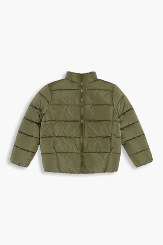Girls Funnel Neck Puffer Jacket (Kids)