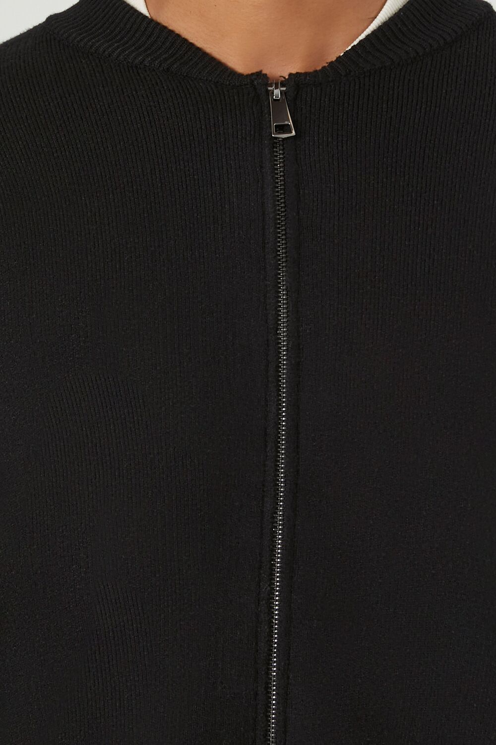  Forever 21 Zip-Up Bomber Jacket - black - Bonton