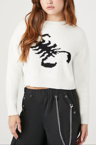 Scorpion Cropped Sweater