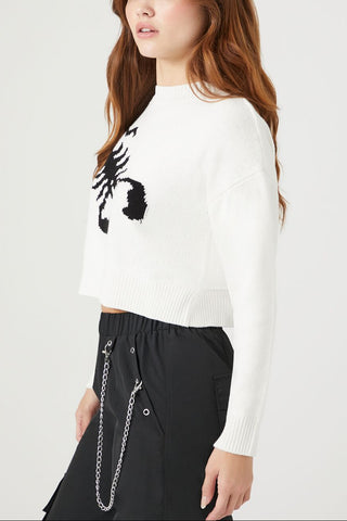 Scorpion Cropped Sweater