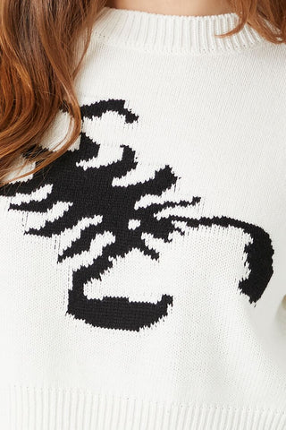 Scorpion Cropped Sweater