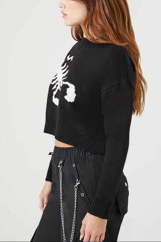 Scorpion Cropped Sweater