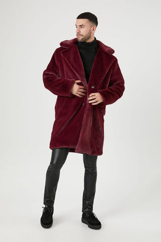 Faux Fur Longline Coat