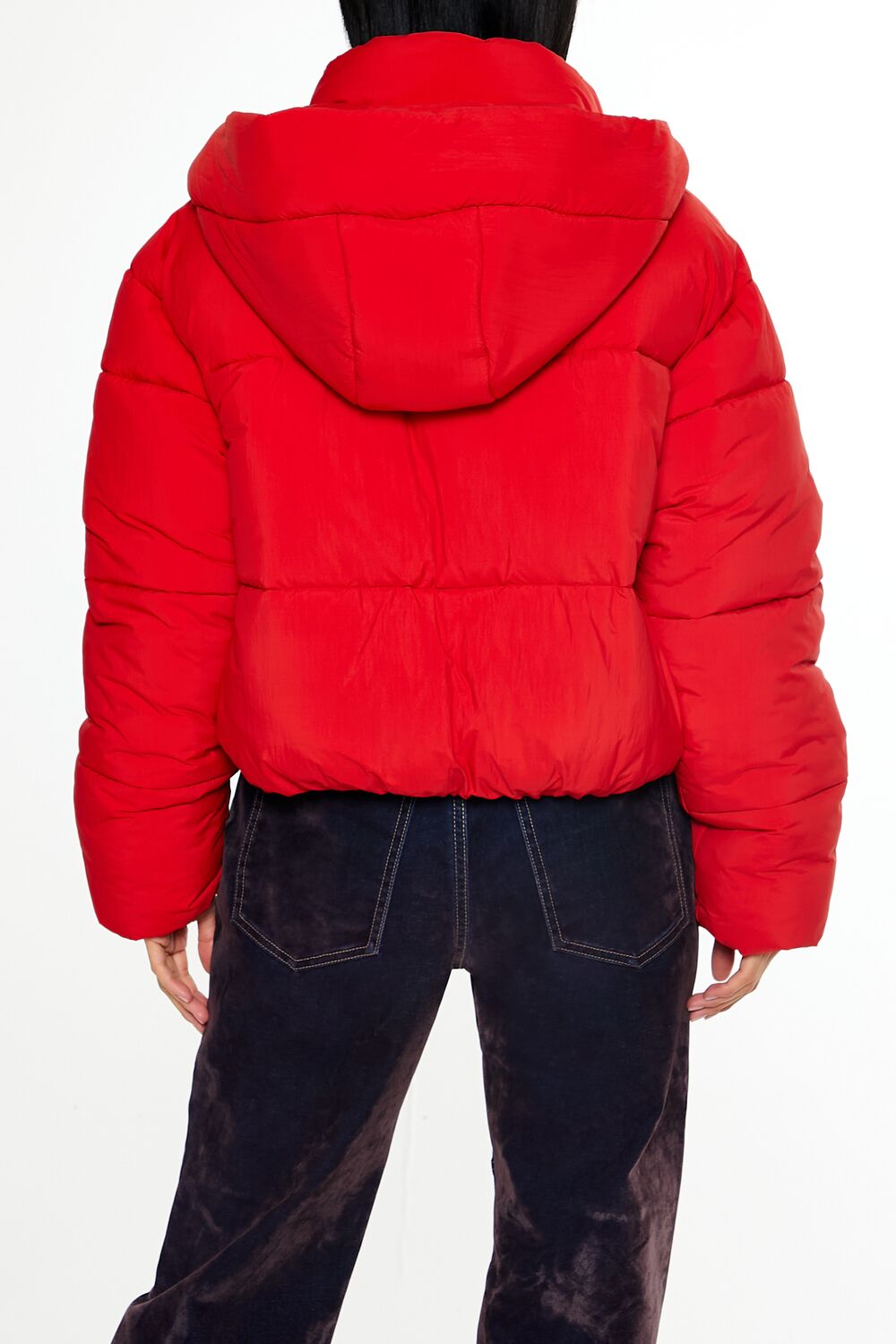  Forever 21 Hooded Quilted Puffer Jacket - desert-sand-swatch - Bonton