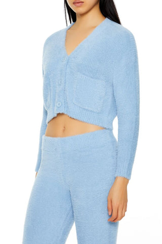 Fuzzy Cardigan Sweater