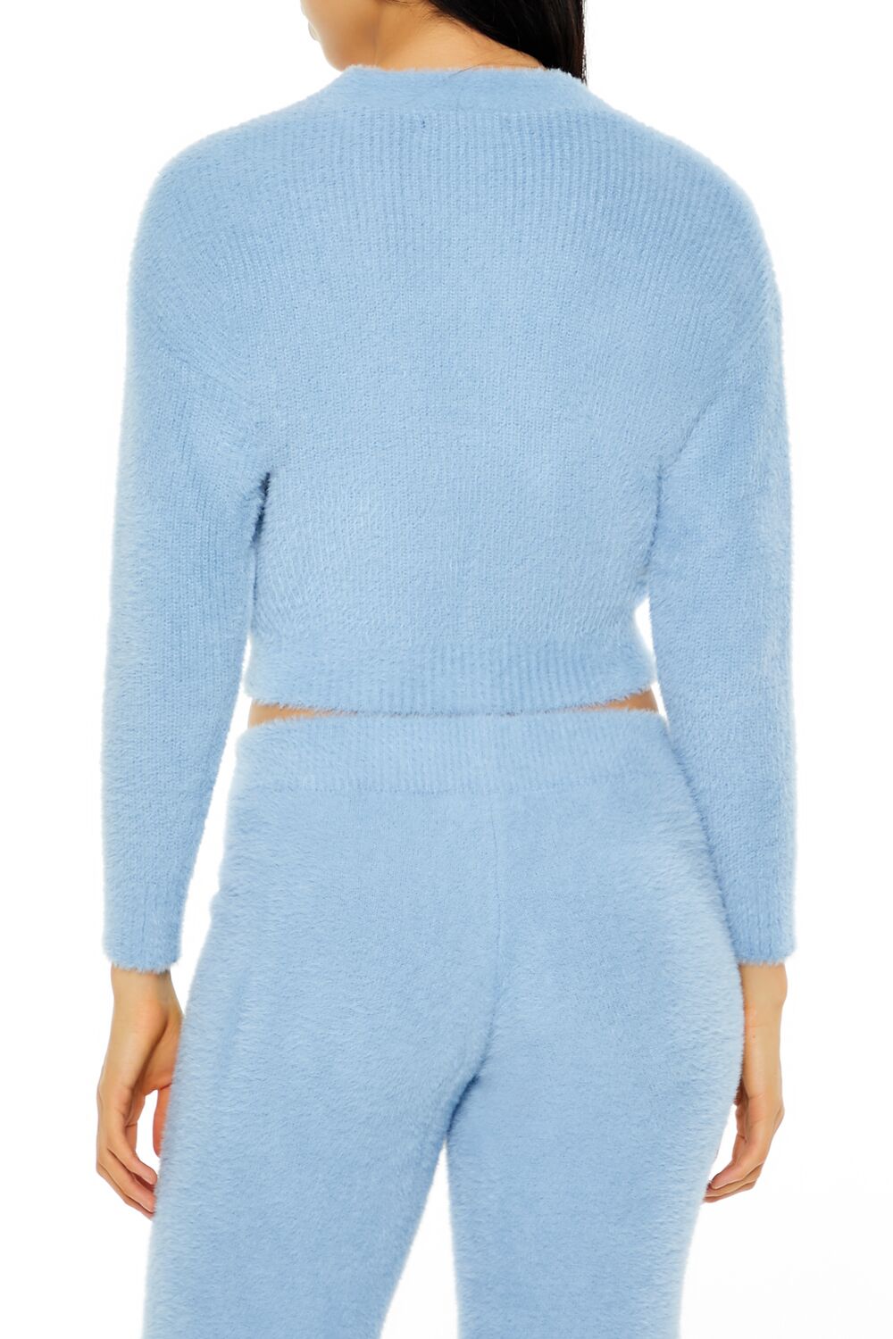  Forever 21 Fuzzy Cardigan Sweater - brown - Bonton