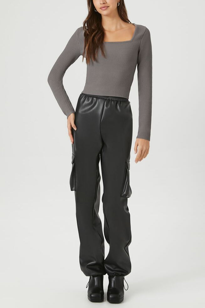  Forever 21 Ribbed Knit Sweater - white - Bonton