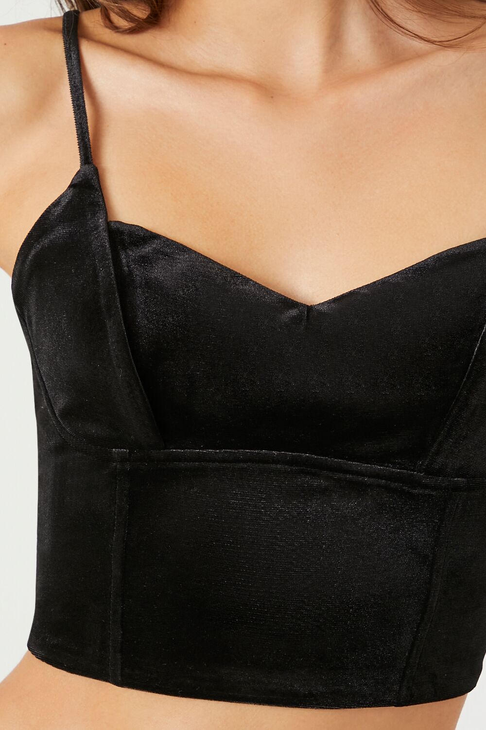  Forever 21 Velvet Corset Cami - black - Bonton