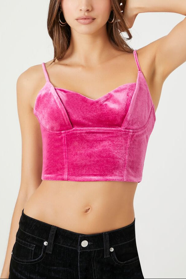  Forever 21 Velvet Corset Cami - black - Bonton