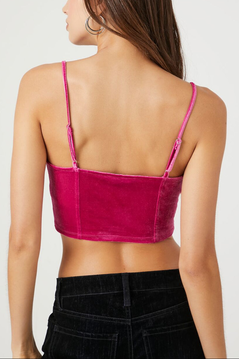  Forever 21 Velvet Corset Cami - black - Bonton
