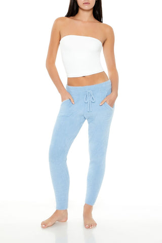 Fuzzy Sweater-Knit Joggers