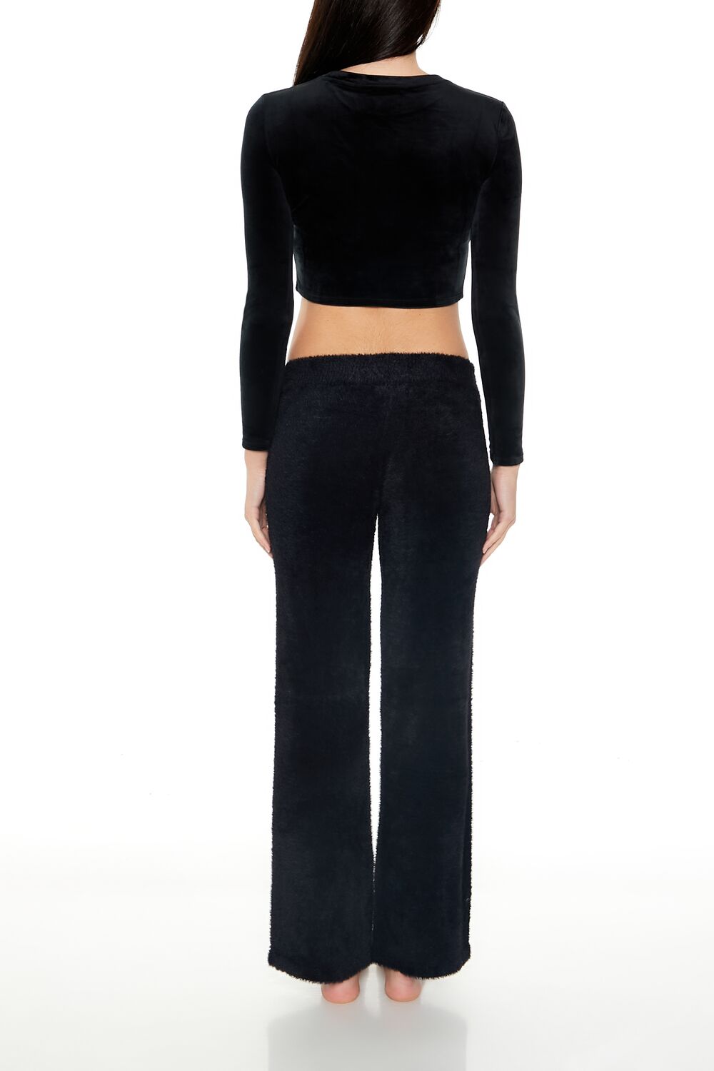  Forever 21 Sweater-Knit Flare Pants - white - Bonton