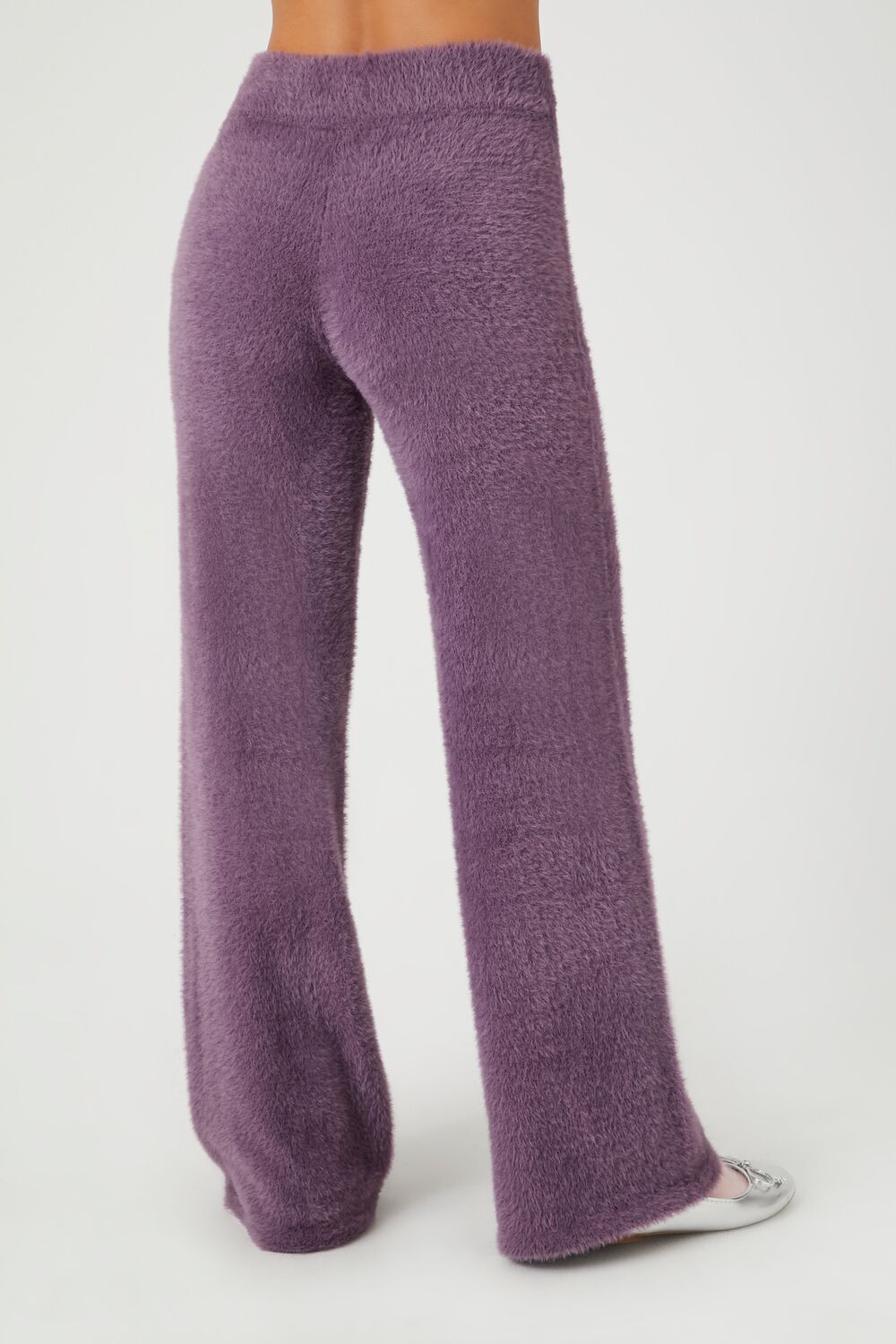  Forever 21 Sweater-Knit Flare Pants - white - Bonton