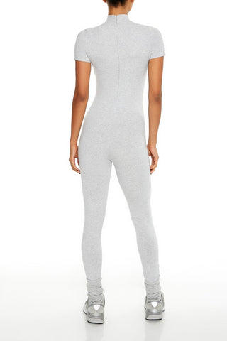 Fitted Mock Neck Jumpsuit