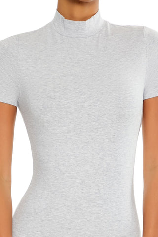 Fitted Mock Neck Jumpsuit