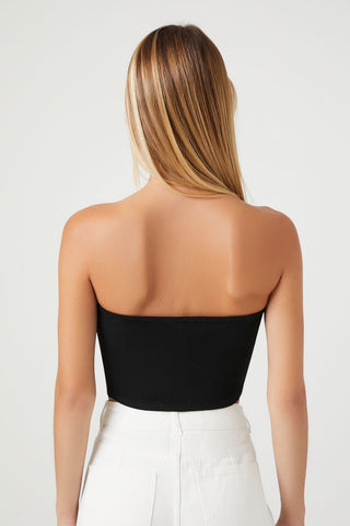 Rhinestone Cropped Tube Top