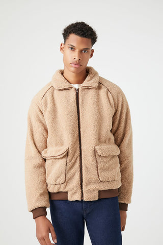 Faux Shearling Zip-Up Jacket
