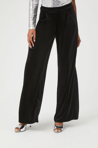 Velvet Wide-Leg Pants