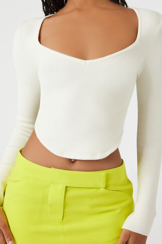 Sweater-Knit Crop Top