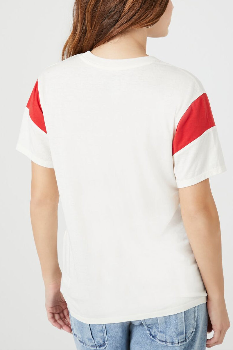  Forever 21 Budweiser Graphic Tee - cream multi - Bonton