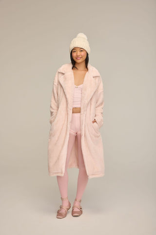 Faux Shearling Teddy Duster Coat