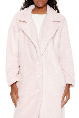 Faux Shearling Teddy Duster Coat