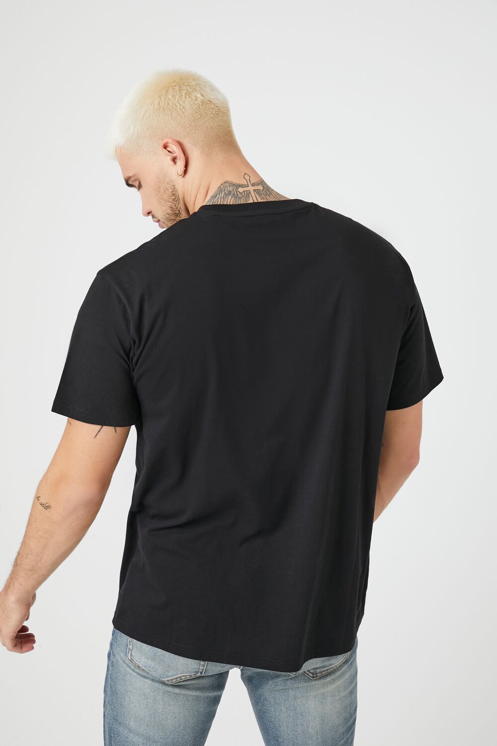  Forever 21 Sleeping Angel Graphic Tee - black cream - Bonton