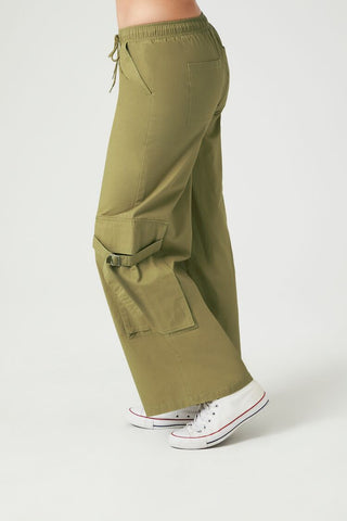 Twill High-Rise Utility Pants