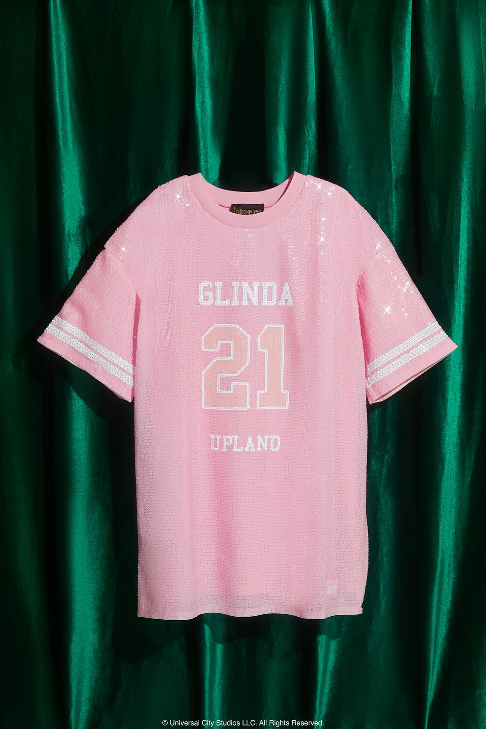  Forever 21 Plus Size Wicked Glinda Mini Jersey Dress - pink-multi - Bonton