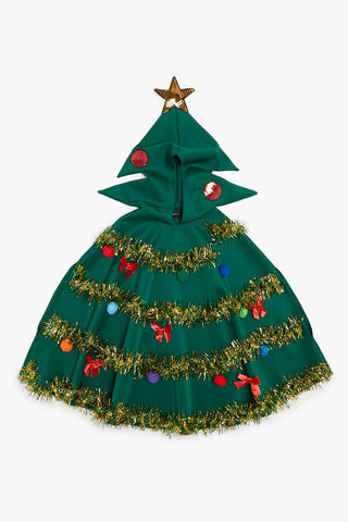 Plus Size Christmas Tree Poncho