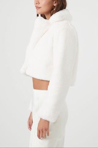 Plush Cropped Coat